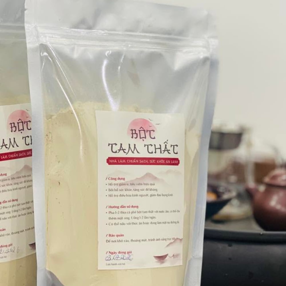 Bột tam thất — tự bào chế bởi Bác sĩ Lê Trung Kiên